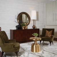 Channel Moss Green Velvet Accent  Chair