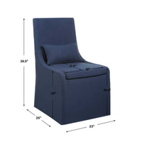 Hazel Armless Blue Line Chair