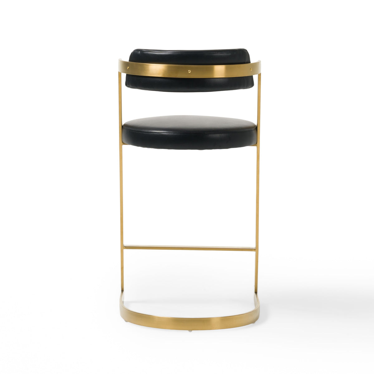 Diana Black Leatherette & Gold Counter Stool