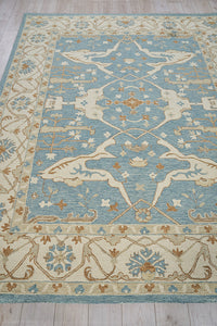 Nell Ivory/Light Blue Luxury Area Rug