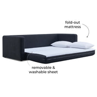 Ryan 91.1” Black Performance Boucle Sofa Bed