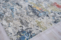 Audrina Silver/Grey/Coffee Artist's Area Rug