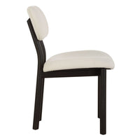 Vertu Textured Ivory & Satin Black Dining Chairs (Set of 2)
