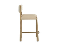Bayard Oatmeal & Antique Brass Counter Stool
