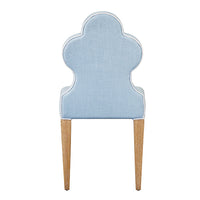 Fischer Light Blue Performance Linen Dining Chair