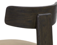 Horton Dark Brown Oak & Sahara Sand Leather Dining Chair (Set of 2)
