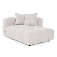 Anelle 128" Modern Beige Upholstered Sectional Sofa w/Console