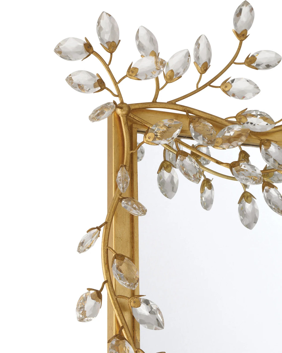 Forget-Me-Not Gold Rectangular Mirror
