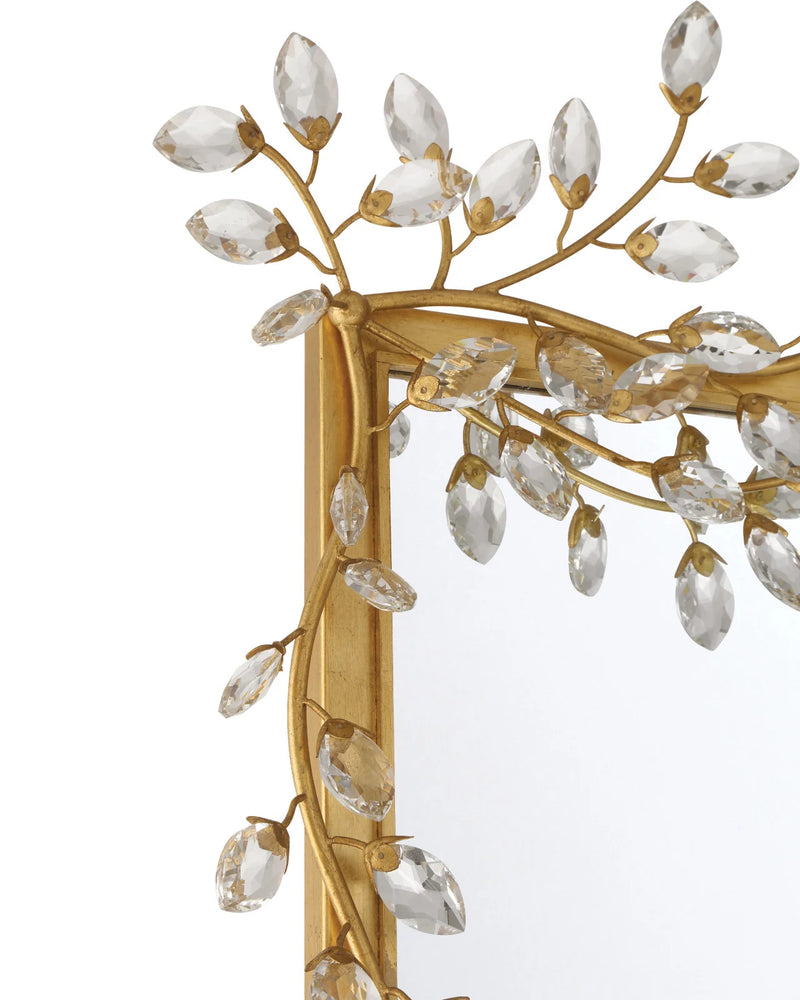 Forget-Me-Not Gold Rectangular Mirror