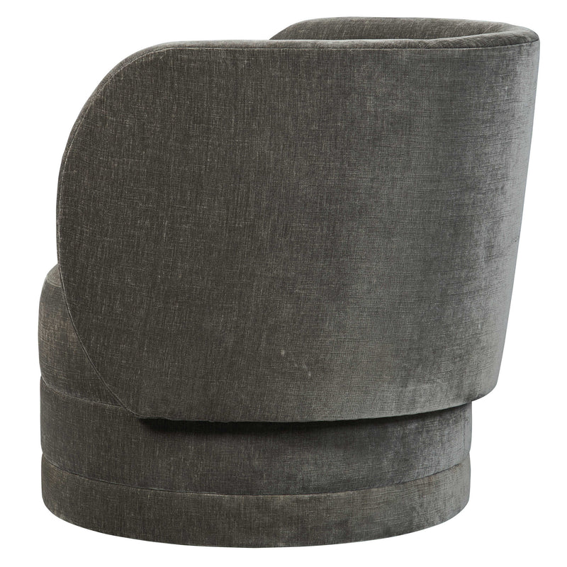 Venzio Grey Velvet Swivel Chair