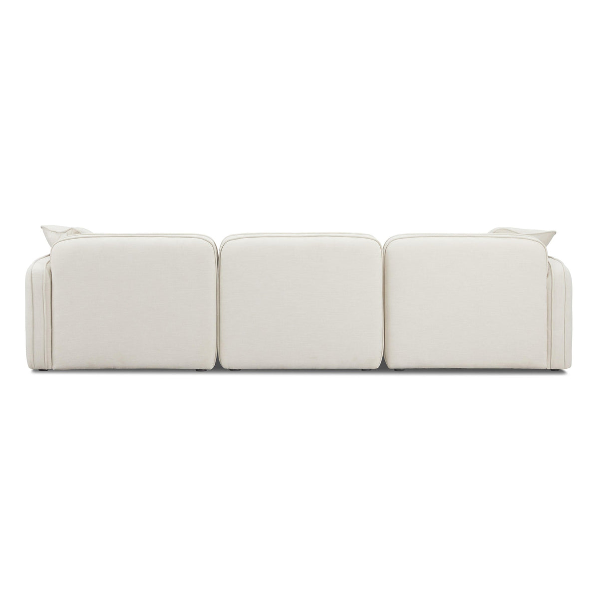 Travie 111.9" Sand Upcycled Performance Linen 4-Piece Modular Sectional