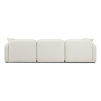 Travie 111.9" Sand Upcycled Performance Linen 4-Piece Modular Sectional