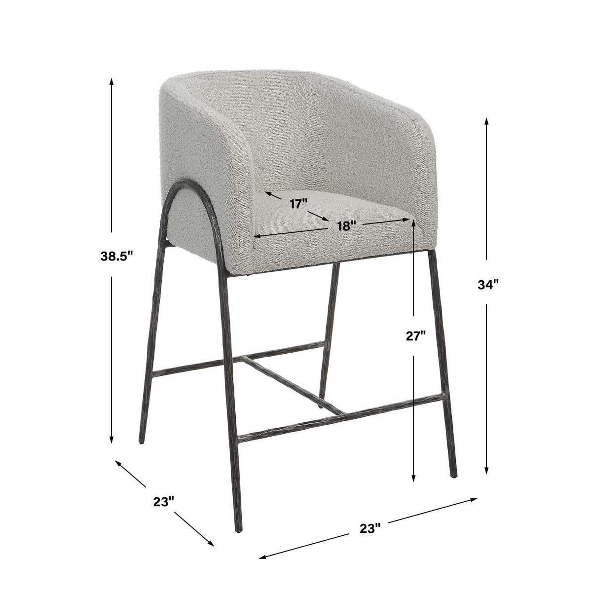 Netta Gray Counter Stool