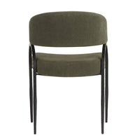 Zelise Performance Pine Green Chenille Dining Chair (Set of 2)