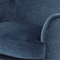 Geovanna Blue Velvet Swivel Chair