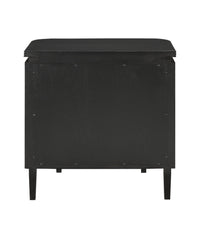 Fleur 28" Black & Gold 2 Drawer Nightstand