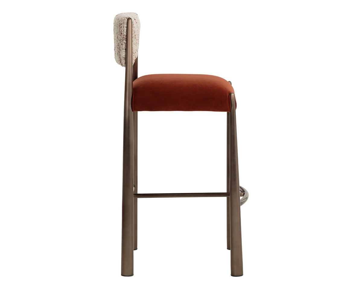 Bayard Two-Tone & Dark Bronze Bar Stool