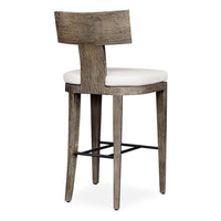 Sammantha White & Grey Outdoor Bar Stool