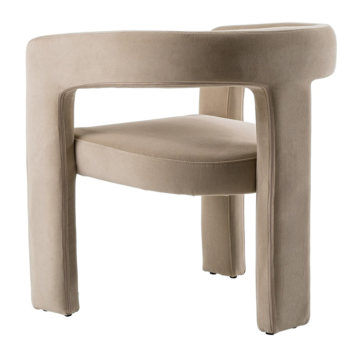 Ferah Modern Beige Fabric Dining Chair