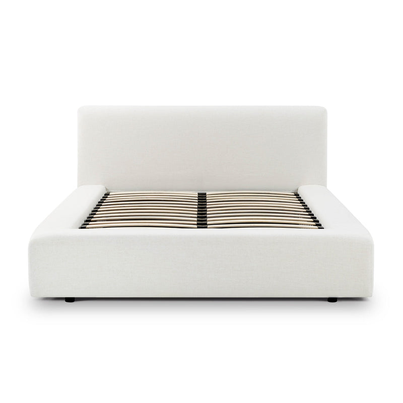 Aubrielle Cream Upcycled Linen Storage Bed