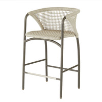 Enzo Buff Plain Weave Outdoor Counter Stool