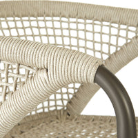 Enzo Buff Plain Weave Outdoor Bar Stool