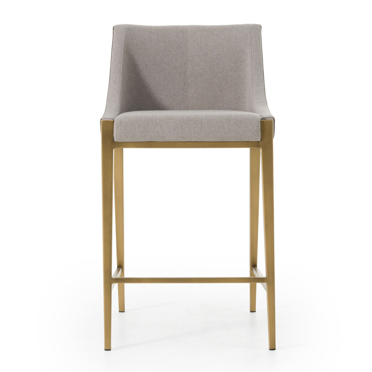 Aarya Grey & Brass Counter Stool