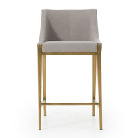 Aarya Grey & Brass Counter Stool