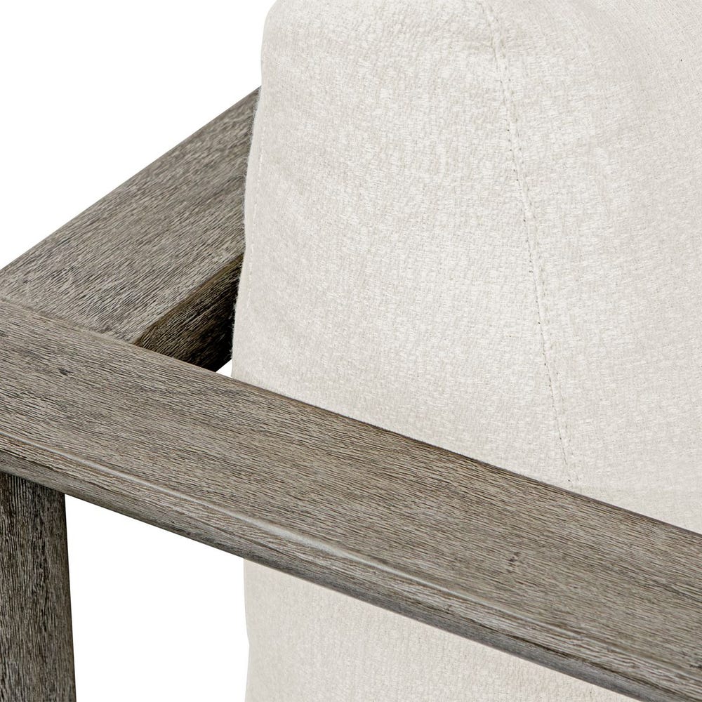 Richie White & Weathered Grey Ooutdoor Lounge Chair