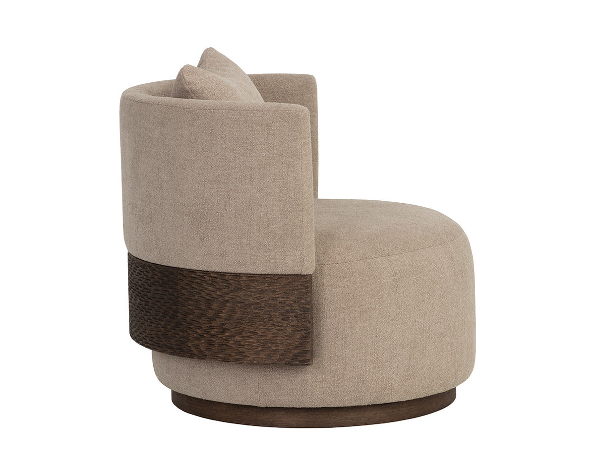Bastille Sandbank Upholstered Swivel Accent Chair