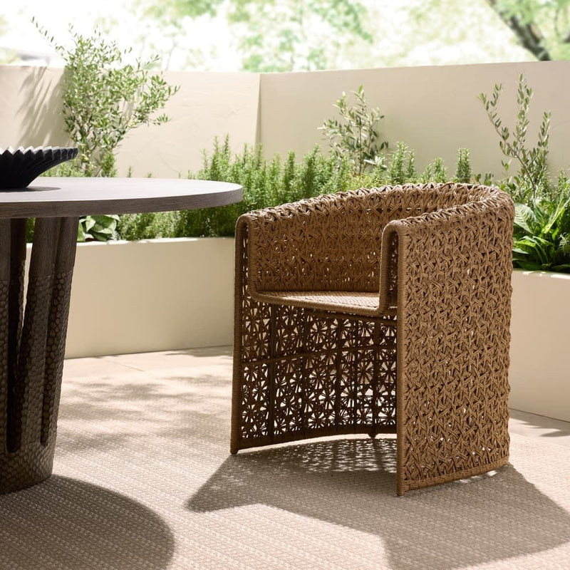 Iggy Tan Crisscross Rattan Outdoor Chair