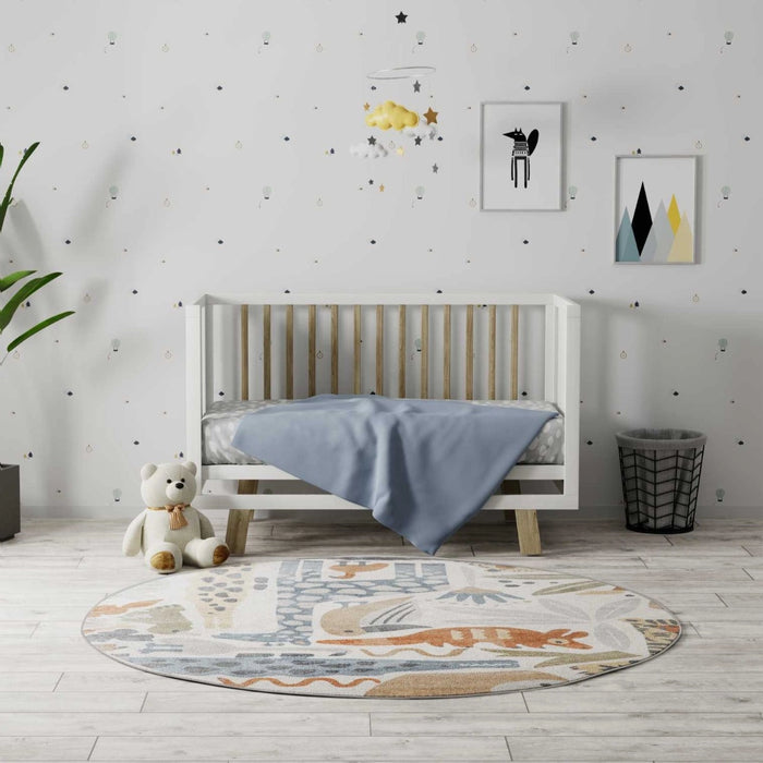 Safari Neutral Washable Area Rug