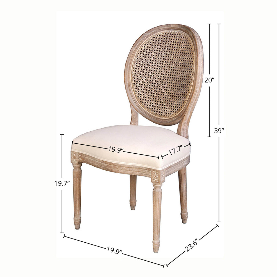 Belinda Antique Linen Dining Chair (Set of 2)
