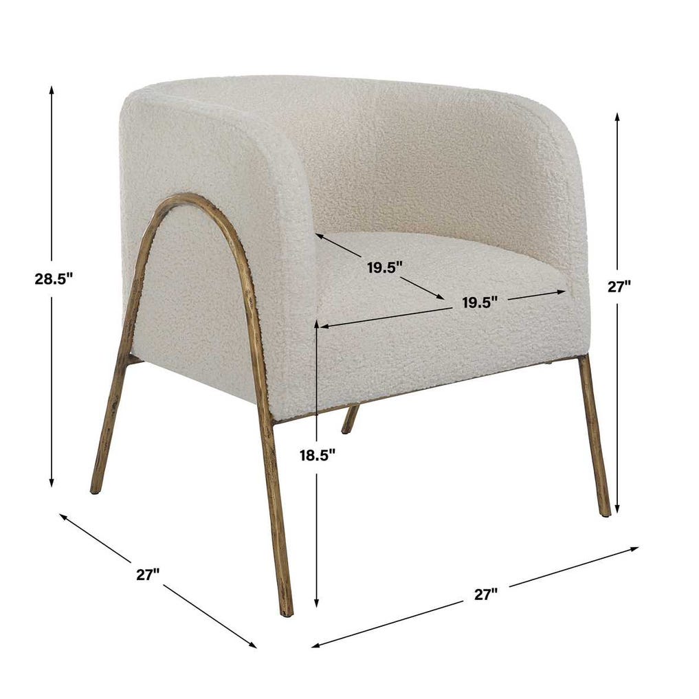 Netta Off-White Accent Chair