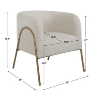 Netta Off-White Accent Chair