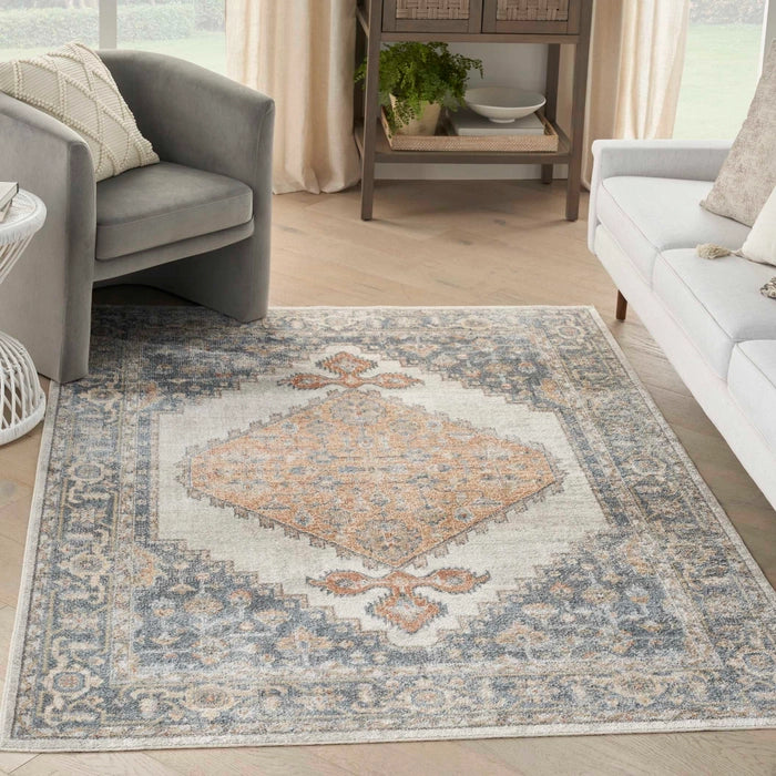 Pheobe Grey & Gold Washable Area Rug