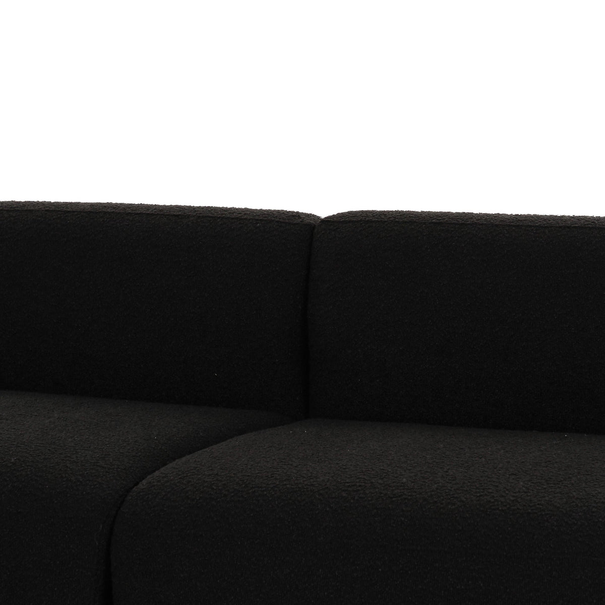 Sofie 94.4" Black Performance Boucle Sectional Sofa