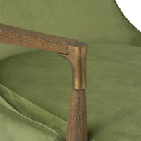 Livia Forest Green Velvet Accent Chair