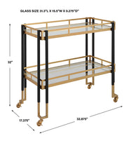 Whitley Black & Gold Bar Cart