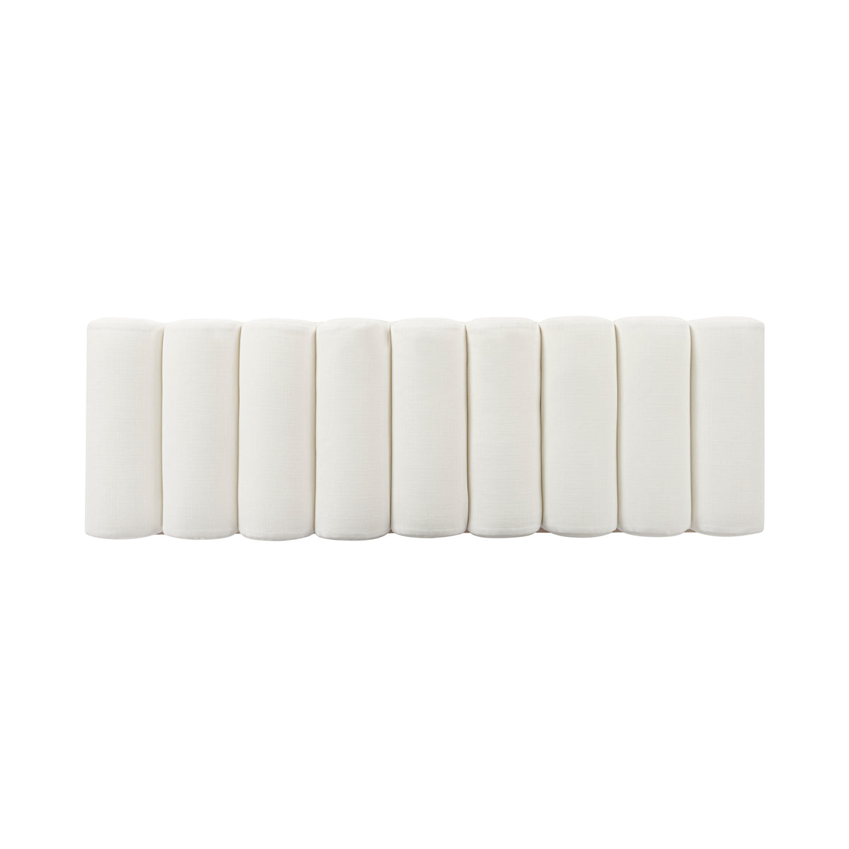 Delphine Natural White Linen & Cerused Oak Bench