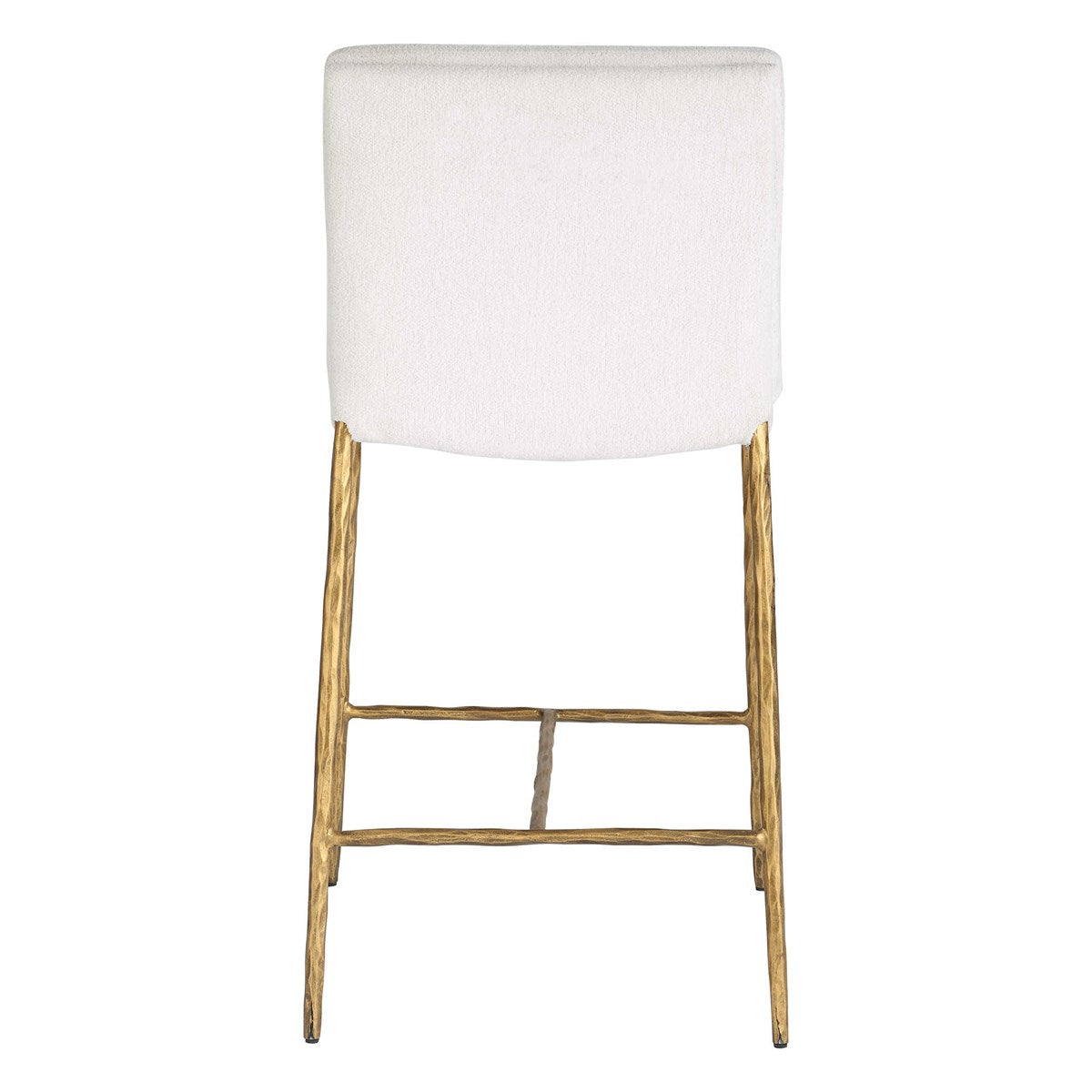 Chase White Boucle & Gold Counter Stool