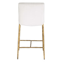 Chase White Boucle & Gold Counter Stool