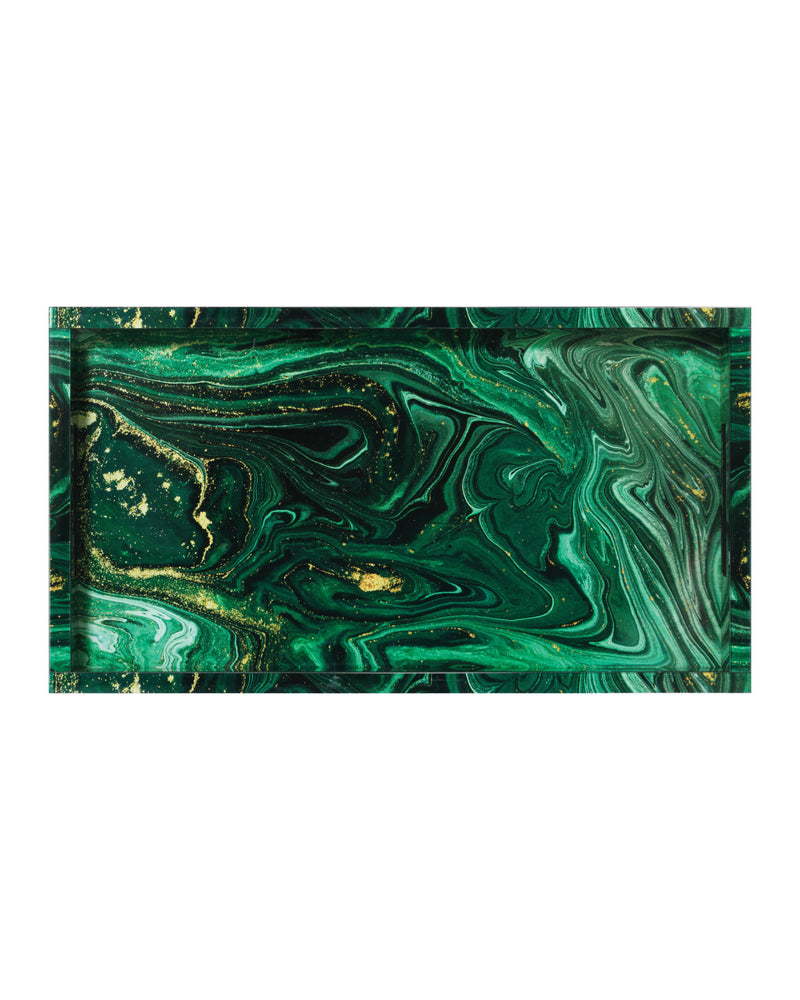 Celestial Green Swirl Tray