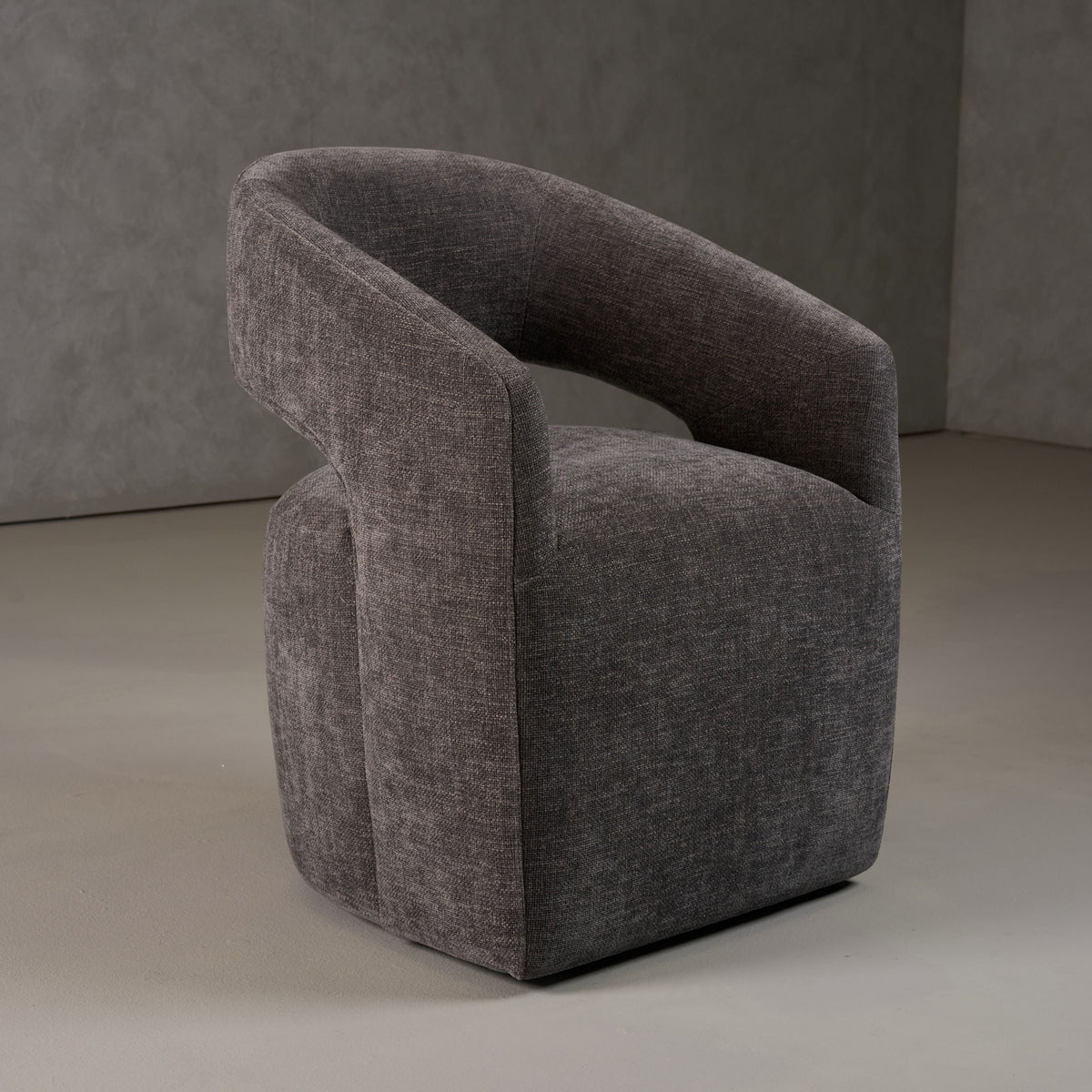 Gastra Modern Dark Grey Fabric Dining Chair