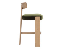 Horton Rustic Oak & Forest Green Bar Stool
