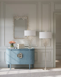 Forget-Me-Not Silver Rectangular Mirror