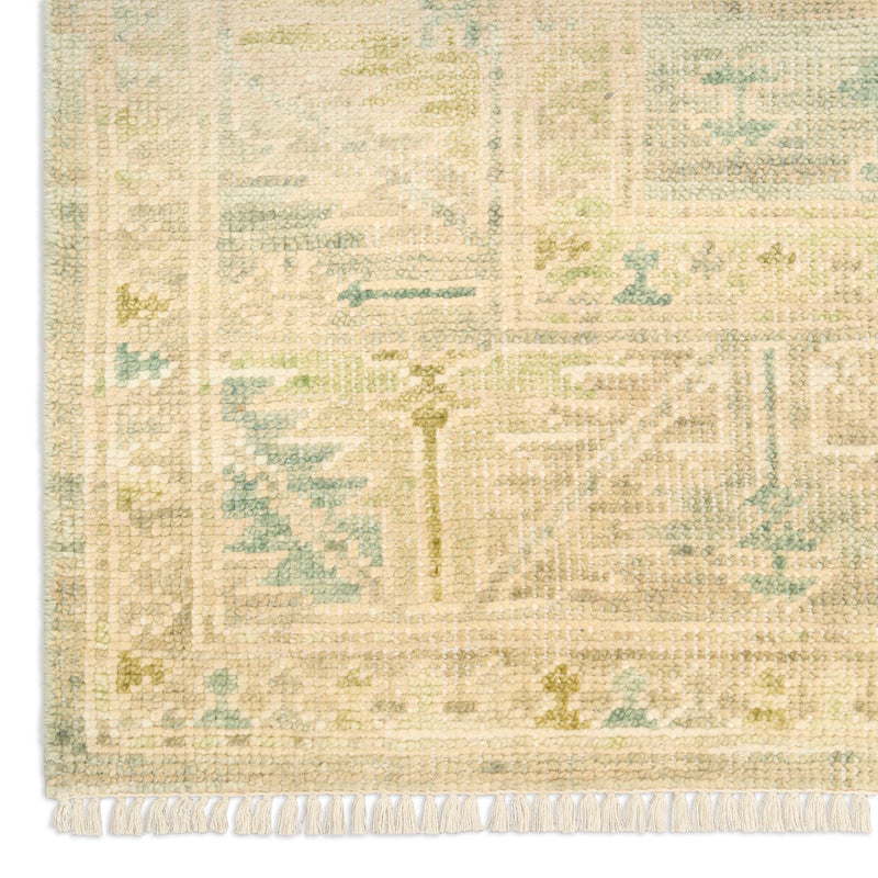 Giselle Green Wool Multicolor Area Rug