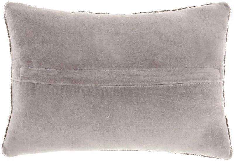 Effie Ivory Silver Bead & Pearl Throw Pillow (2 Sizes Available)