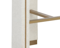 Adamina Light Barley Performance Fabric & Gold Bar Stool