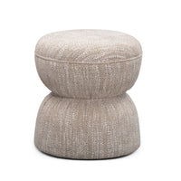 Teresa Beige Performance Chenille Game Table and Two Ottomans Set